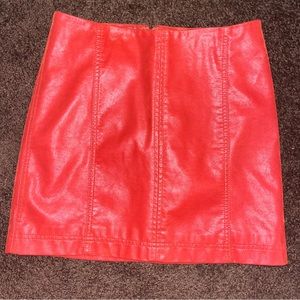 Free People Leather Skirt